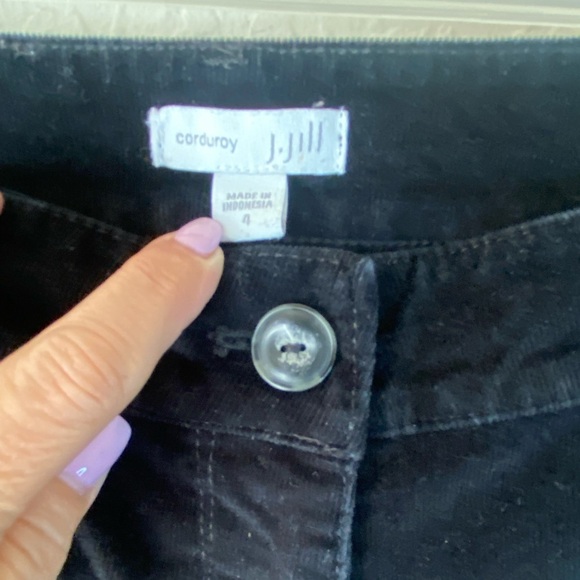 J. Jill 2 Pair Black and Cream Corduroy Bundle✨Like New✨ SZ 4 - Picture 14 of 16